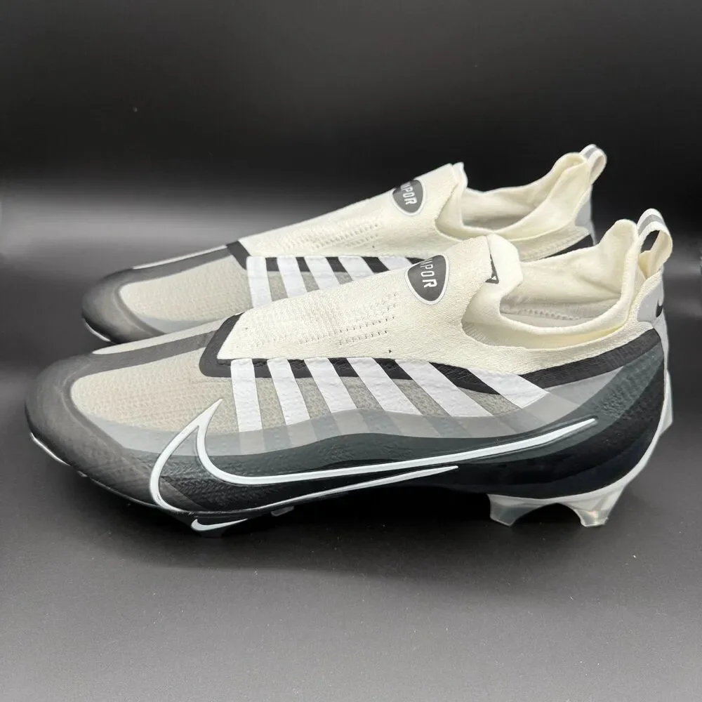 Nike Vapor Edge Elite 360 Flyknit Black Grey Football Cleats DQ3558-001 Mens 13